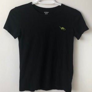 T-Shirt with Dinosaur Embroidery